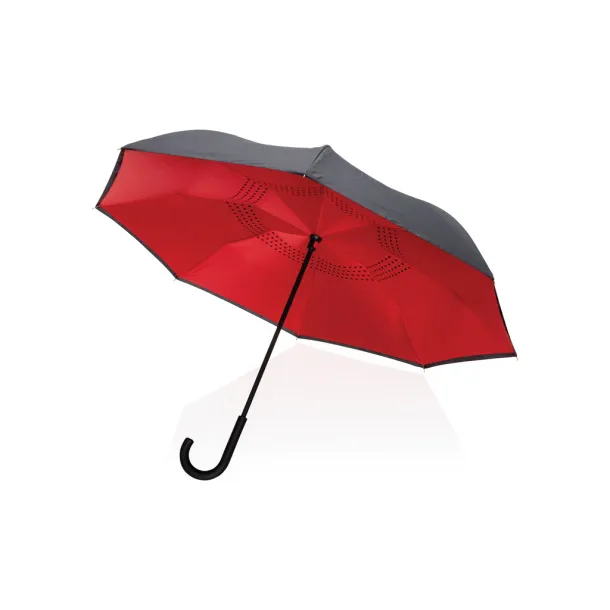  23" Impact AWARE™ RPET 190T reversible umbrella - XD Collection Crvena 