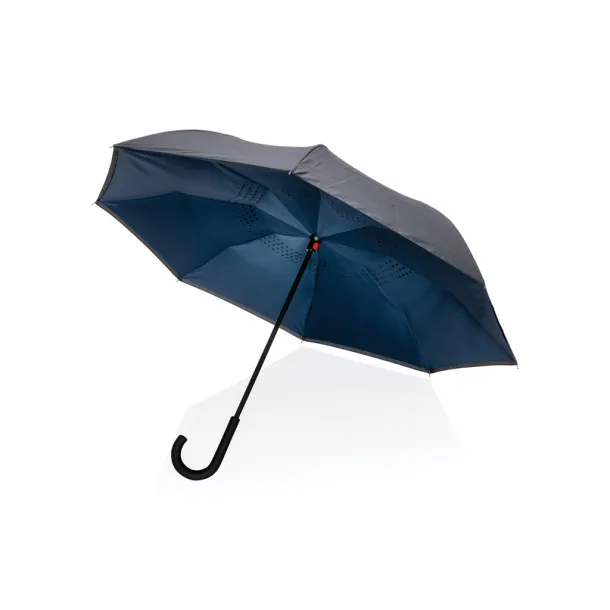  23" Impact AWARE™ RPET 190T reversible umbrella - XD Collection Navy Blue 