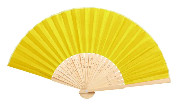 Vioro hand fan Yellow Natural