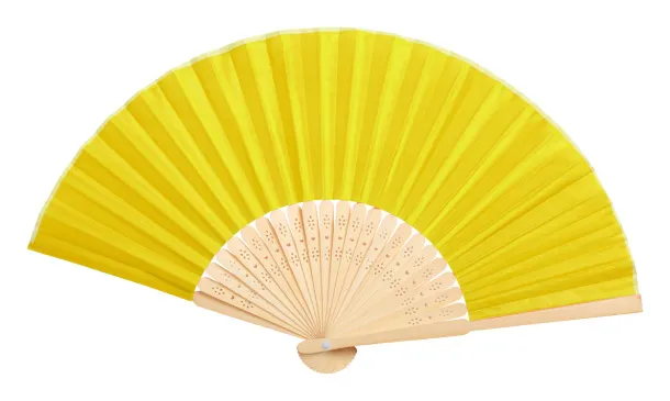 Vioro hand fan Yellow Natural