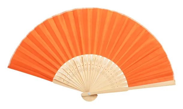 Vioro hand fan Orange Natural