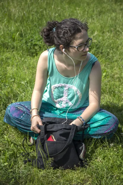 PAMUK Drawstring bag Crna