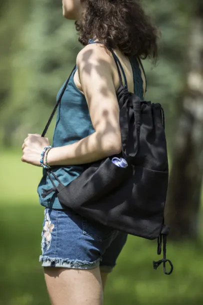 PAMUK Drawstring bag Crna