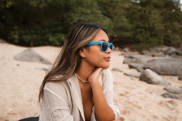  GRS recycled PP plastic sunglasses - XD Collection Plava