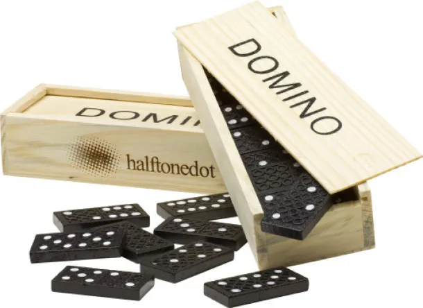  ENID Wooden box with domino game