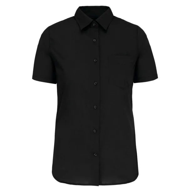 JUDITH LADIES' SHORT-SLEEVED SHIRT - Kariban Black