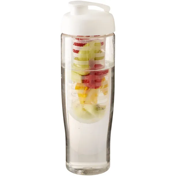 H2O Tempo® 700 ml flip lid sport bottle & infuser - Unbranded White White