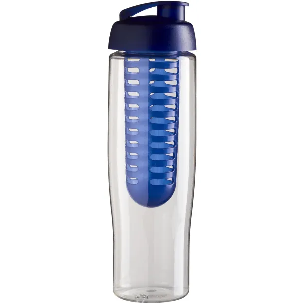 H2O Tempo® 700 ml flip lid sport bottle & infuser - Unbranded White Blue