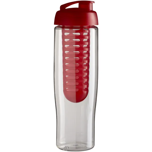 H2O Tempo® 700 ml flip lid sport bottle & infuser - Unbranded White Red