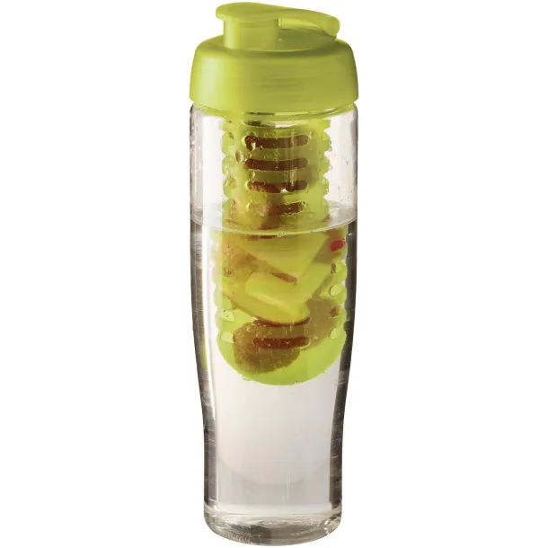 H2O Tempo® 700 ml flip lid sport bottle & infuser - Unbranded White Lime