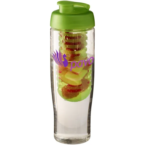 H2O Tempo® 700 ml flip lid sport bottle & infuser - Unbranded White Lime