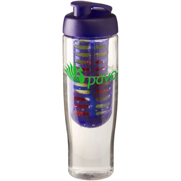 H2O Tempo® 700 ml flip lid sport bottle & infuser - Unbranded White Purple