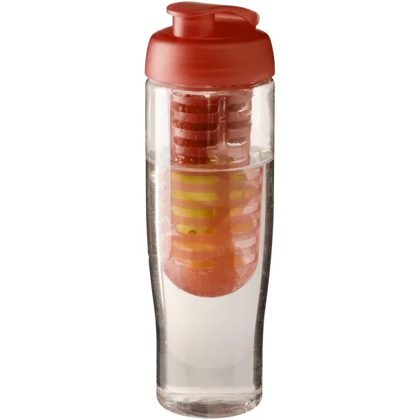 H2O Tempo® 700 ml flip lid sport bottle & infuser - Unbranded White Orange