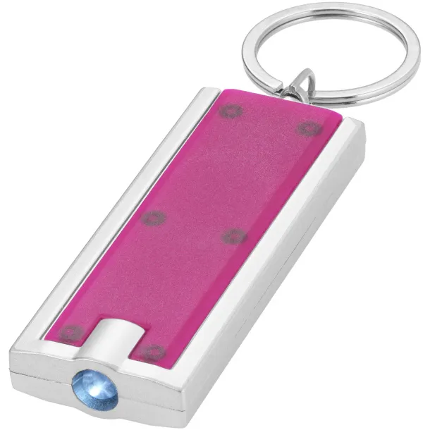 Castor LED keychain light Magenta Silver