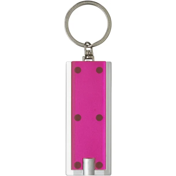 Castor LED keychain light Magenta Silver