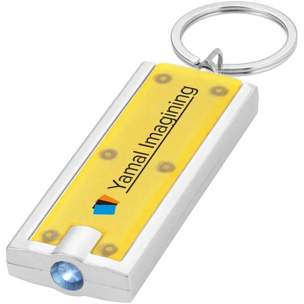 Castor LED keychain light - Unbranded Yellow Silver