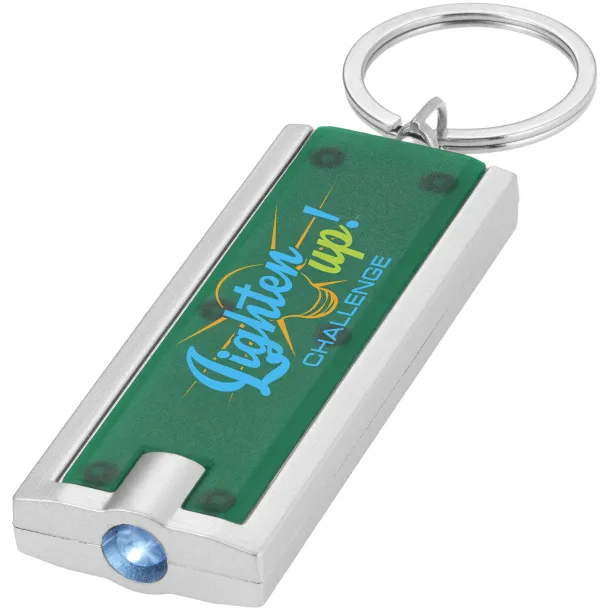 Castor LED keychain light Green Silver