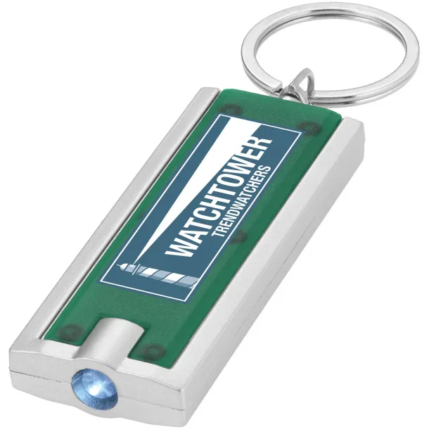 Castor LED keychain light Green Silver