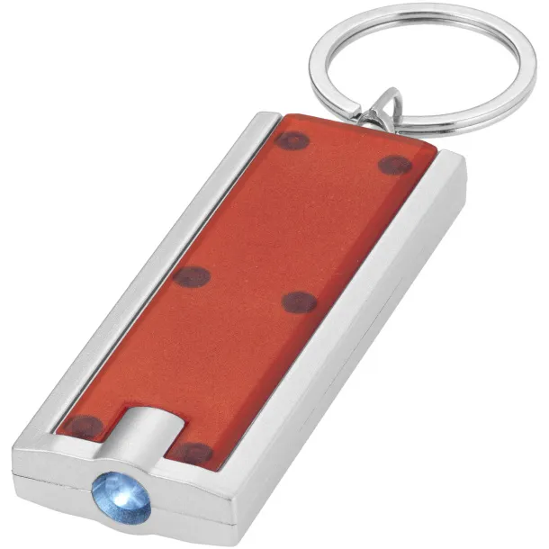 Castor LED keychain light Red Silver