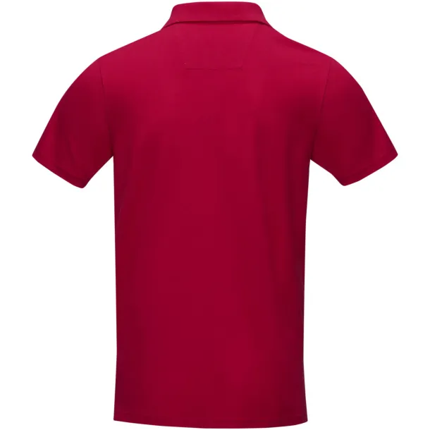 Graphite short sleeve men’s GOTS organic polo - Elevate NXT Red