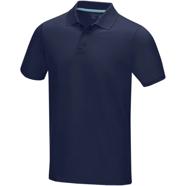 Graphite short sleeve men’s GOTS organic polo - Elevate NXT Navy Blue