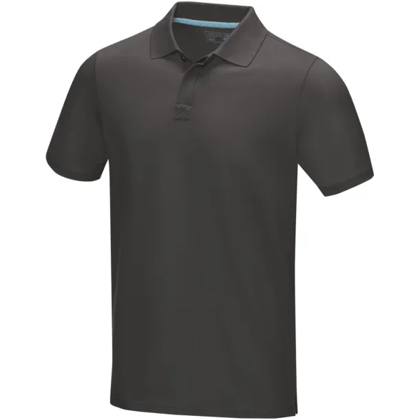 Graphite short sleeve men’s GOTS organic polo - Elevate NXT Storm grey