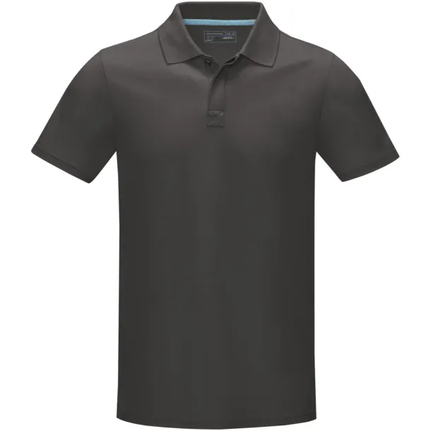 Graphite short sleeve men’s GOTS organic polo - Elevate NXT Storm grey