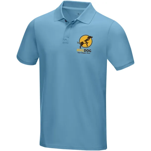 Graphite short sleeve men’s GOTS organic polo - Elevate NXT NXT blue