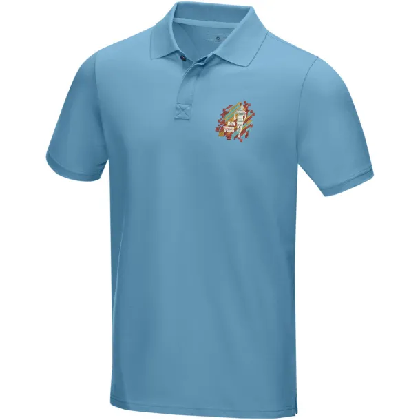 Graphite short sleeve men’s GOTS organic polo - Elevate NXT NXT blue