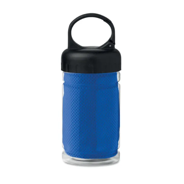 FRIS Cooling towel in PET bottle Royal blue