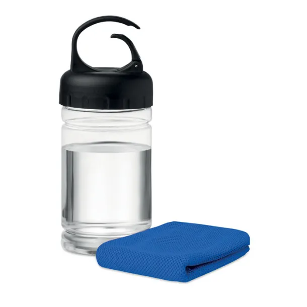 FRIS Cooling towel in PET bottle Royal blue