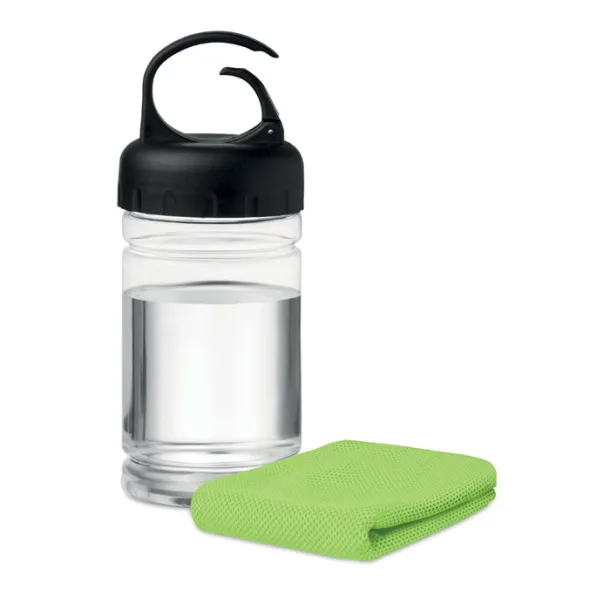 FRIS Cooling towel in PET bottle Lime