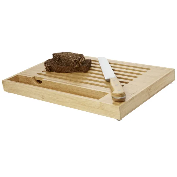 Pao bamboo cutting board with knife - Seasons Natural Silver