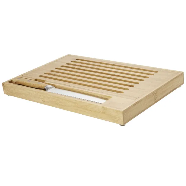 Pao bamboo cutting board with knife - Seasons Natural Silver