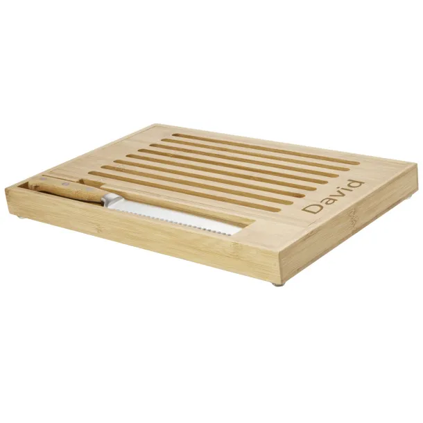 Pao bamboo cutting board with knife - Seasons Natural Silver