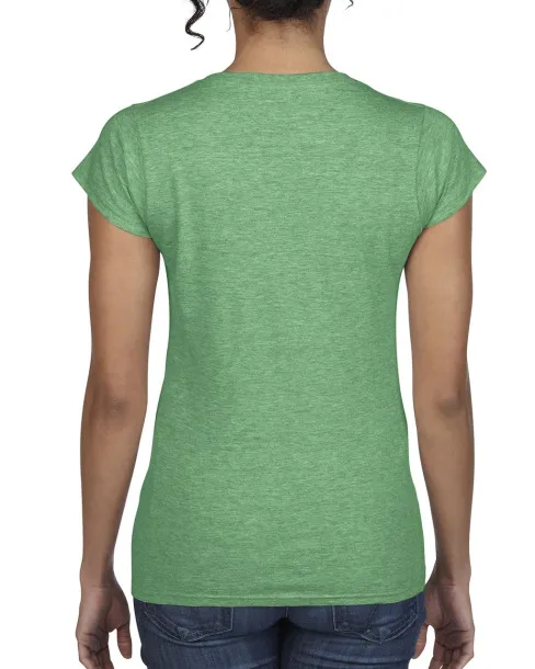  SOFTSTYLE® LADIES' V-NECK T-SHIRT - Gildan Heather Irish Green