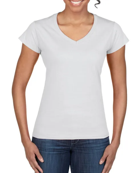  SOFTSTYLE® LADIES' V-NECK T-SHIRT - Gildan White