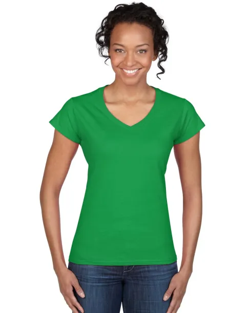  SOFTSTYLE® LADIES' V-NECK T-SHIRT - Gildan Irish Green