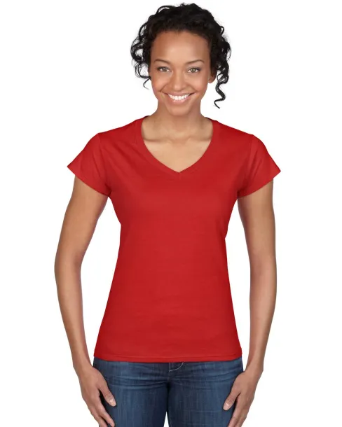  SOFTSTYLE® LADIES' V-NECK T-SHIRT - Gildan Red