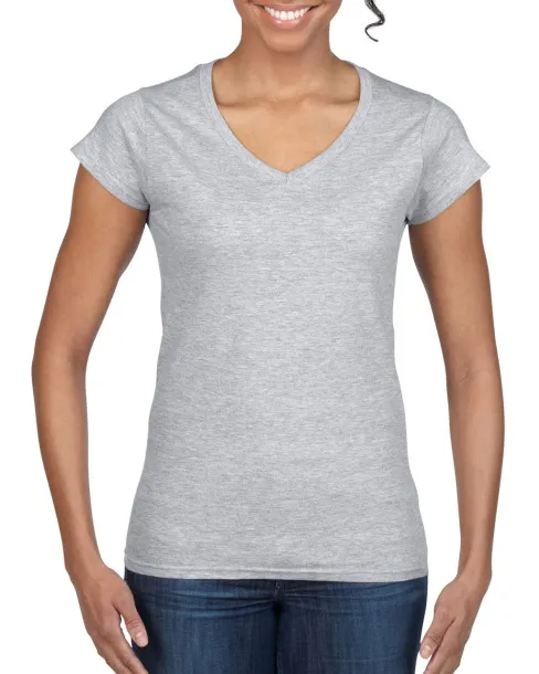  SOFTSTYLE® LADIES' V-NECK T-SHIRT - Gildan Ideal Oxford Grey