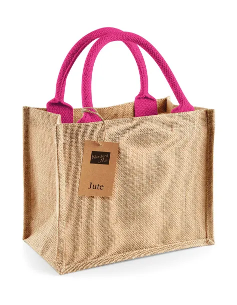  Jute Mini Gift Bag - Westford Mill Prirodna Fuchsia