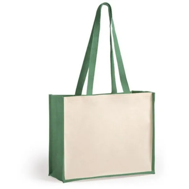  Torba za kupovinu od laminirane jute i pamuka light green