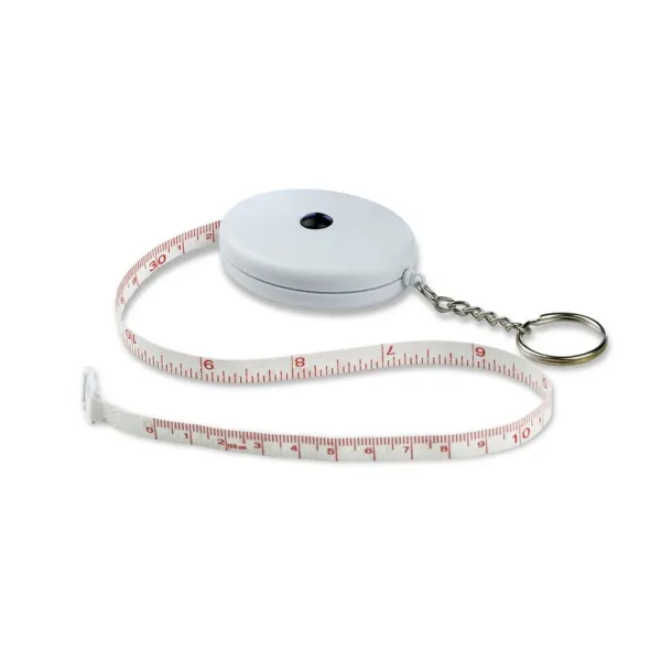  Keyring, measuring tape 1,5m white