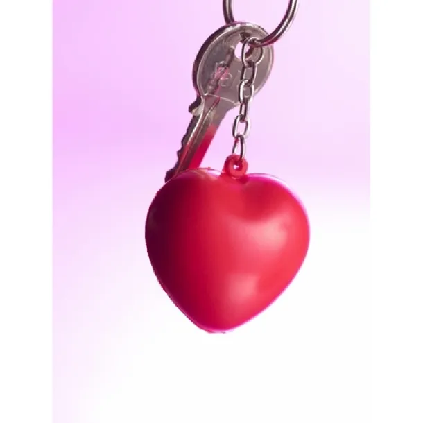  Keyring, anti stress "heart" red