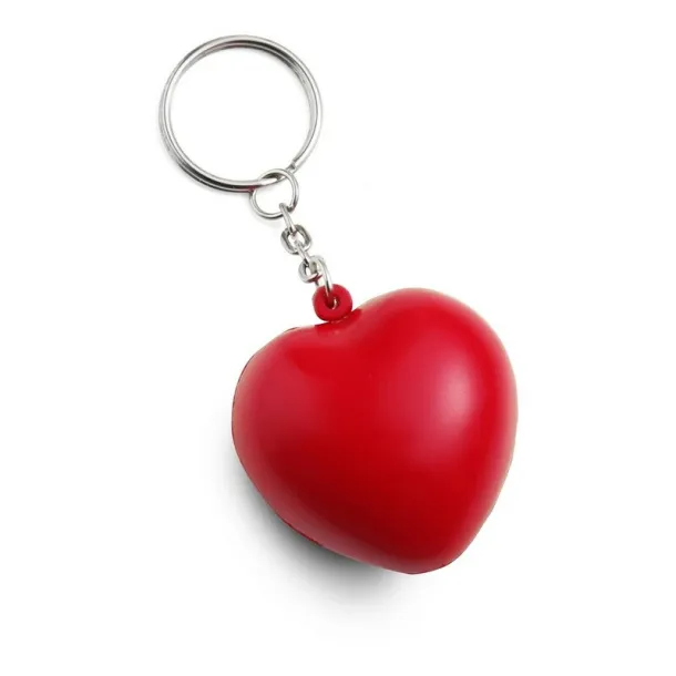  Keyring, anti stress "heart" red