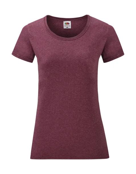  Valueweight ženska kratka majica, 165 g/m² - Fruit of the Loom Heather Burgundy