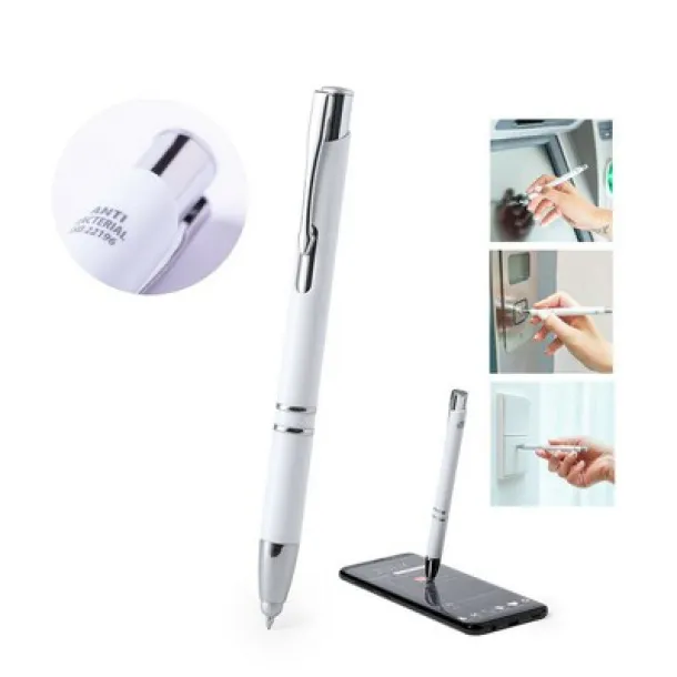  Antibacterial ball pen, touch pen white