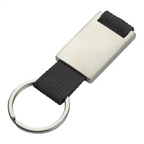  Keyring with metal badge black