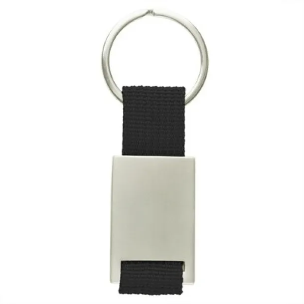  Keyring with metal badge black