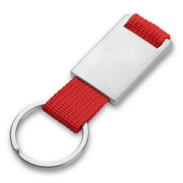  Keyring with metal badge red